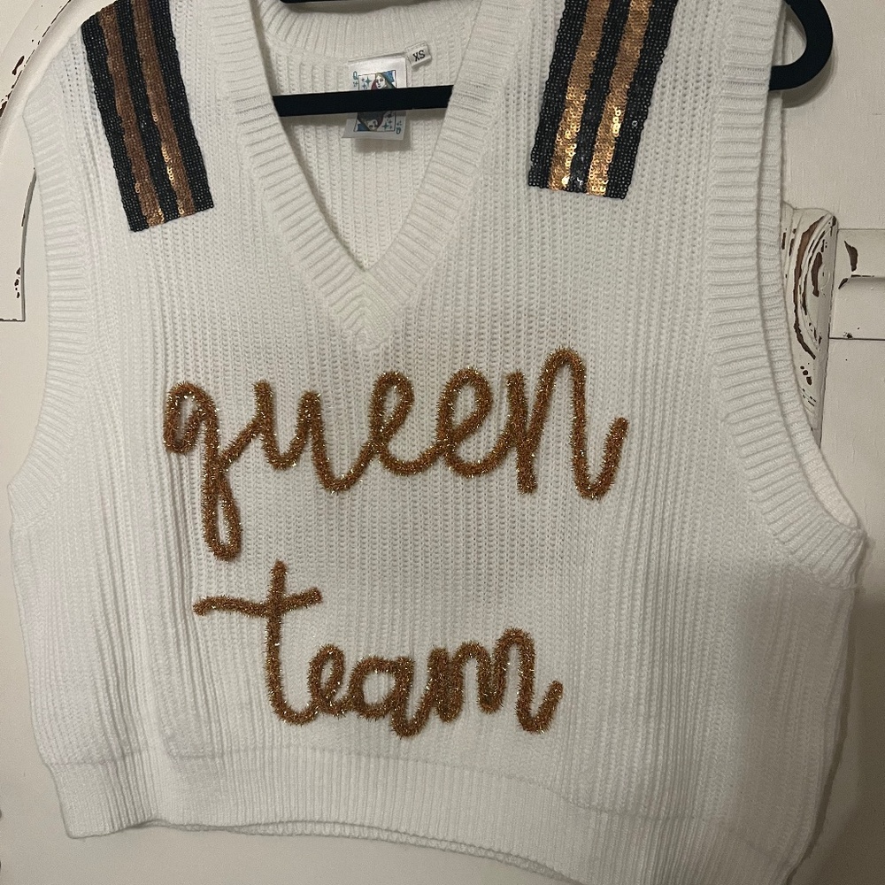 Queen of Sparkles sweater vest